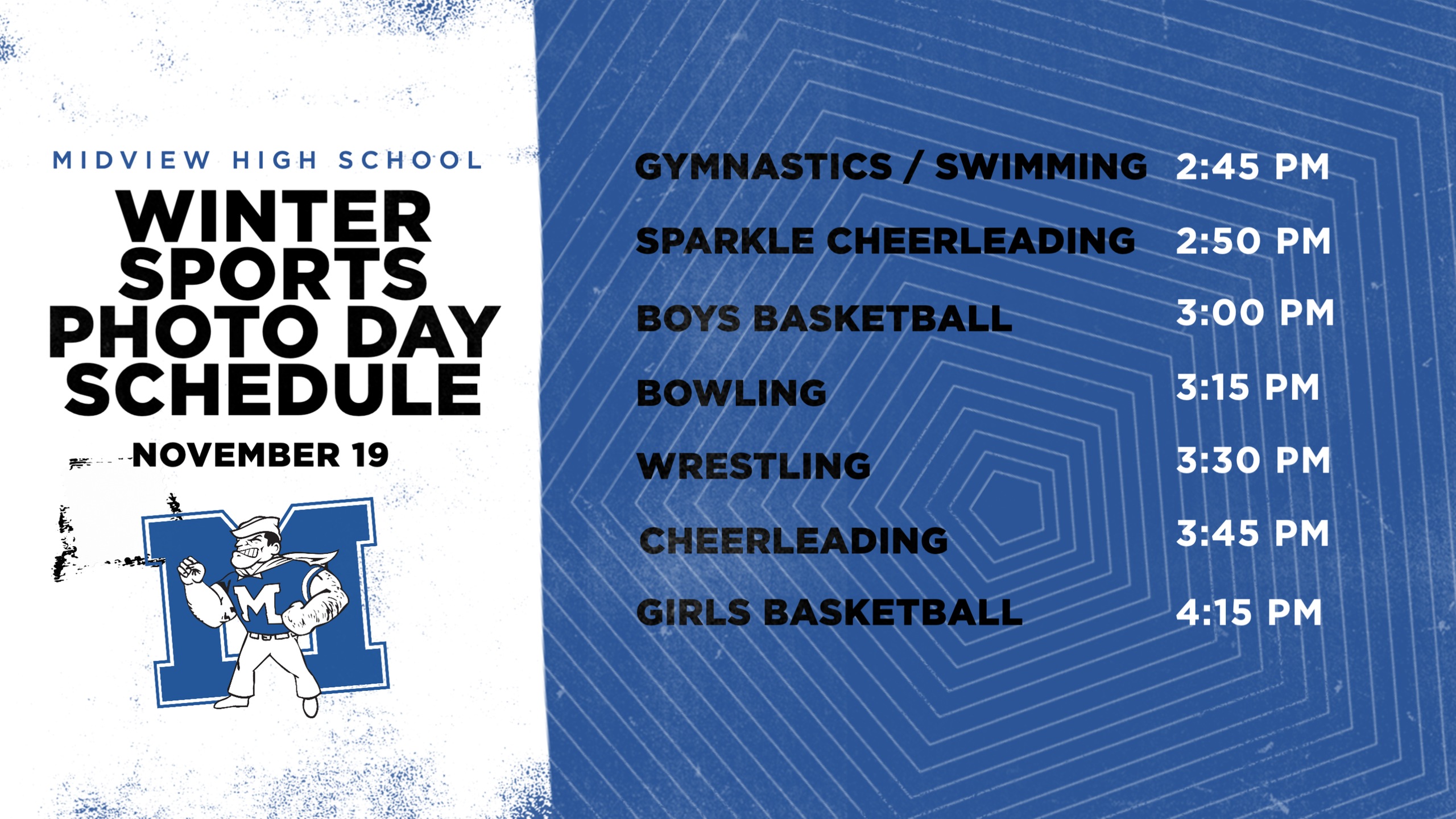 MHS Winter Sports Photos Scheduled for November 19