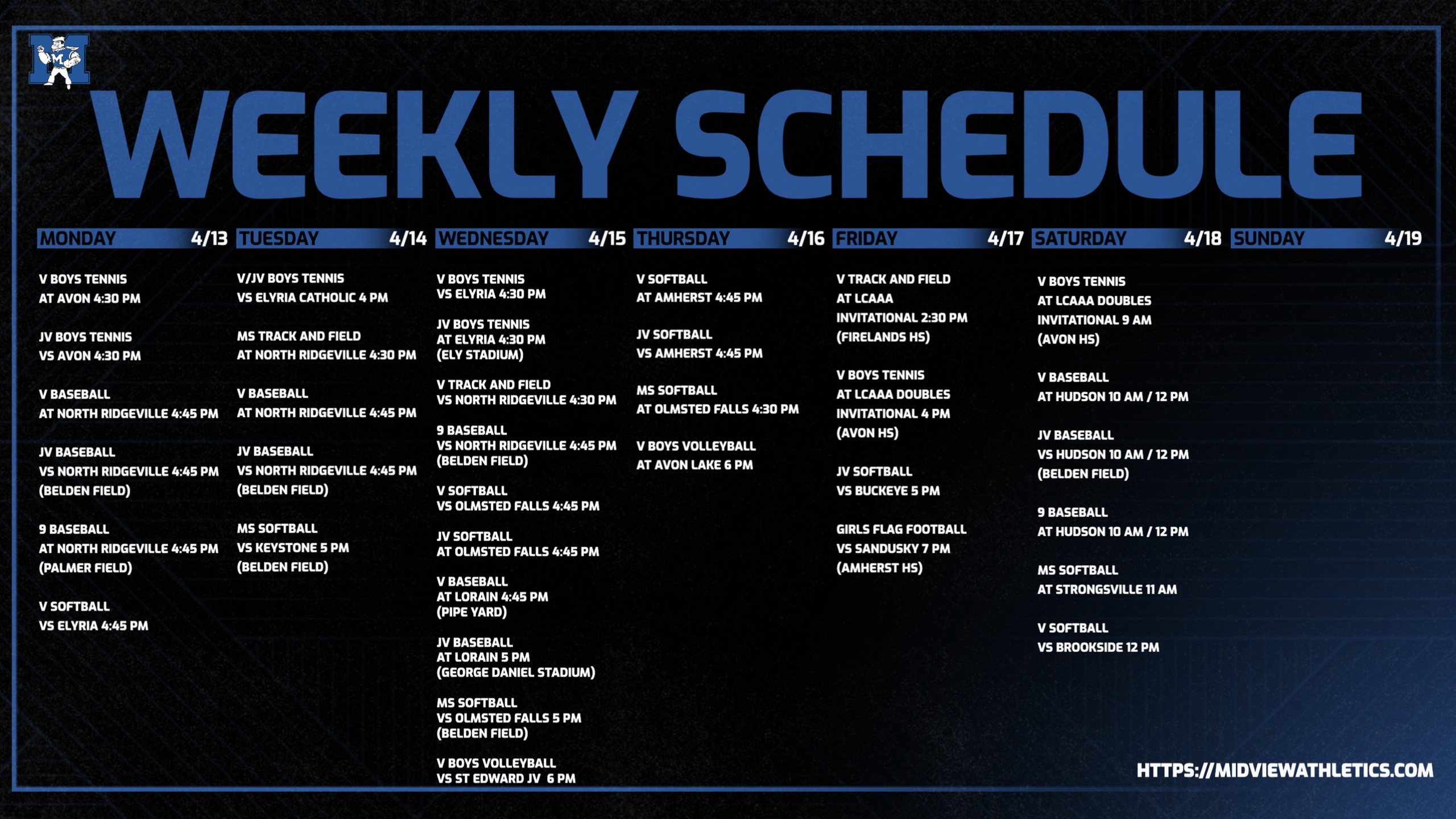 This Week in Athletics - April 13-19