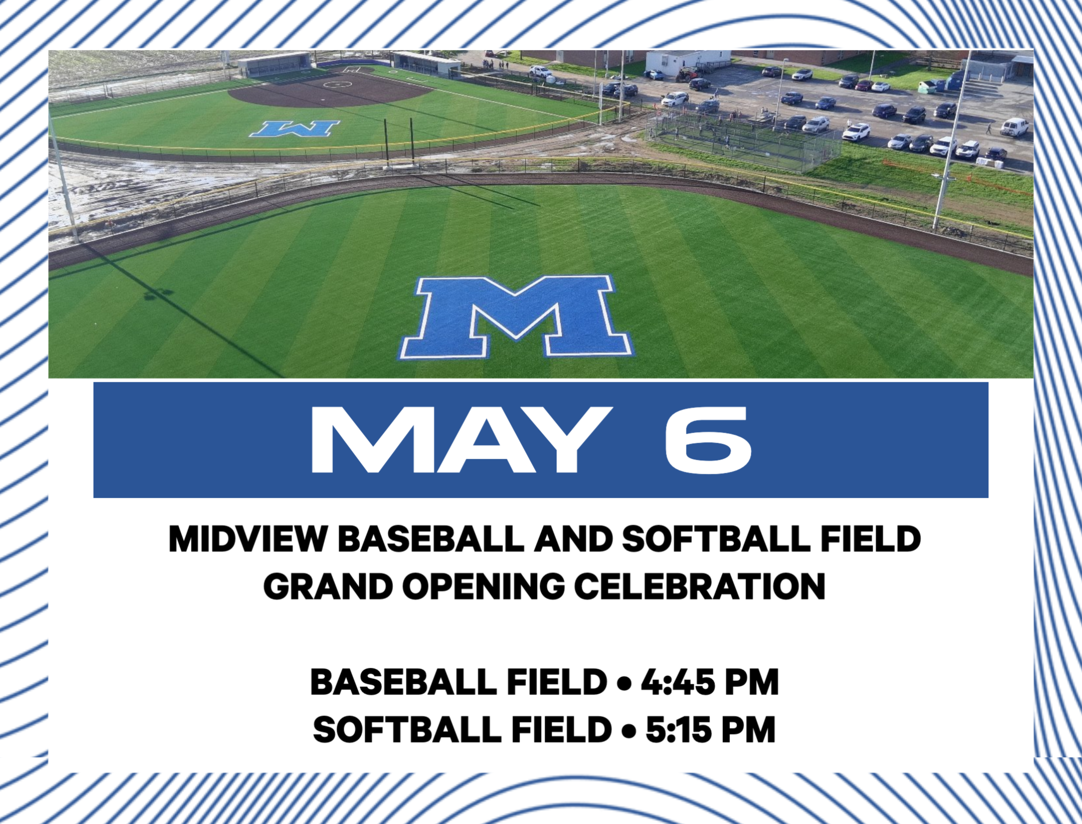 Midview Baseball and Softball Field Grand Opening Ceremony set for May 6