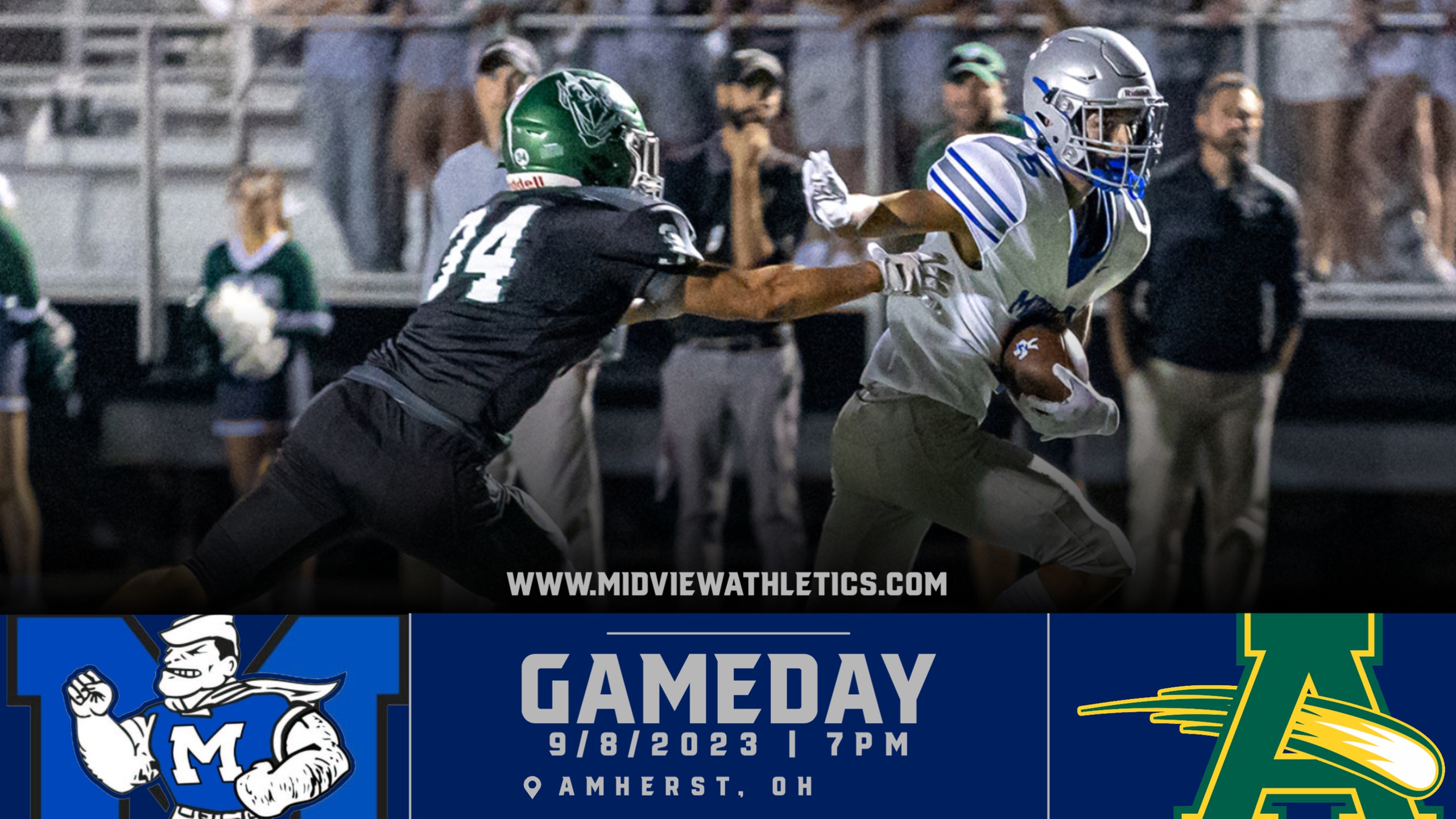 Midview Football Opens SWC Play at Amherst in Week 4