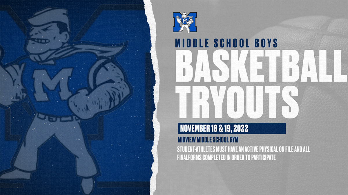 MS Boys Basketball Tryouts are November 18 and 19