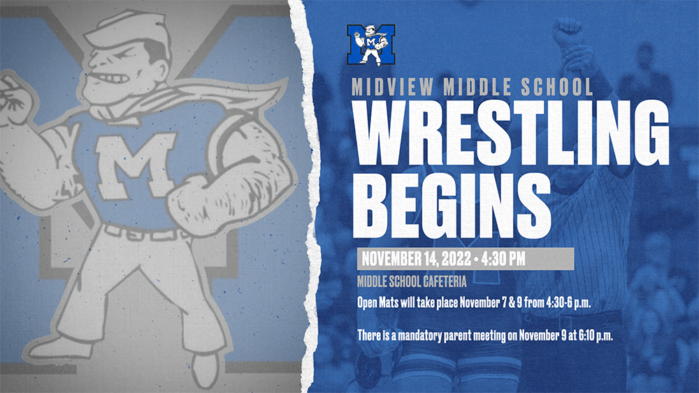 MMS Wrestling Begins November 14; Open Mats on November 7 & 9